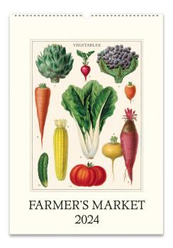 Farmers ´s Market , Gemüse - Wandkalender 2024 von Cavallini